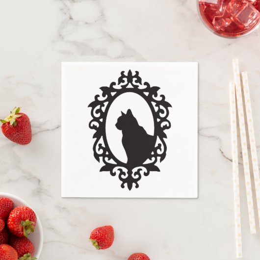 Viktorianisch Cat Gothic Serviette (Beispiel)