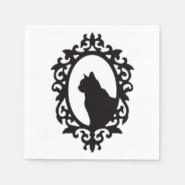 Viktorianisch Cat Gothic Serviette