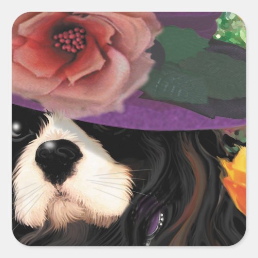 Viktorianisch Cavalier King Charles Sticker (Vorderseite)