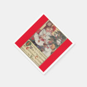 Viktorianisch Children Vintage Weihnachtsbuch Napk Serviette (Ecke)