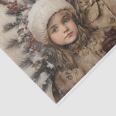 Viktorianisch Children Vintage Weihnachtsdekoupage Seidenpapier (Ausschnitt)