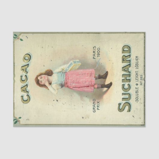 Viktorianisch Chocolate Kiss Girl Sugar Seidenpapier (Vorderseite)