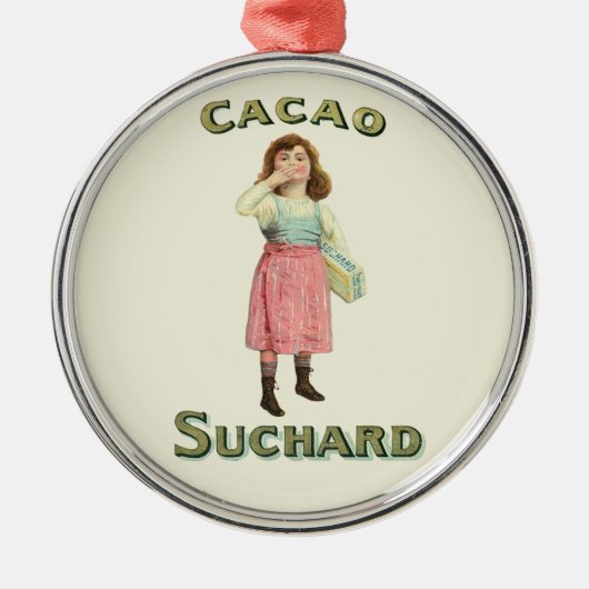 Viktorianisch Chocolate Kiss Girl Sugar Silbernes Ornament (Vorne)