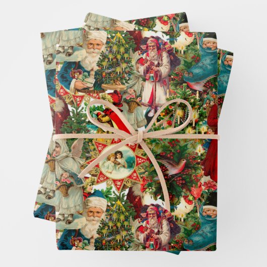 VIKTORIANISCH CHRISTMAS COLLAGE GESCHENKPAPIER SET (Beispiel)