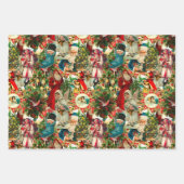 VIKTORIANISCH CHRISTMAS COLLAGE GESCHENKPAPIER SET (Vorderseite)