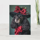 Viktorianisch Cocker Spaniel Weihnachten (Vorderseite)