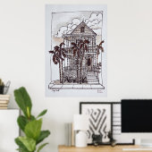 Viktorianisch Conch House | Key West, Florida Poster (Heimbüro)