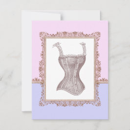 Viktorianisch Corset Lingerie Brautparty Einladung
