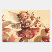 Viktorianisch "Cranberry Fairy" Geschenkpapier Set (Vorderseite 3)