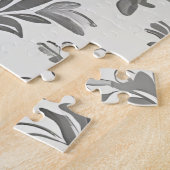 Viktorianisch Damask Floral White Vintag Puzzle (Seite)