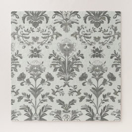 Viktorianisch Damask Floral White Vintag Puzzle