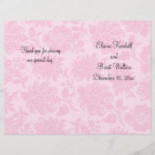 Viktorianisch Damask Hochzeitsprogramm (Vorderseite)