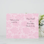 Viktorianisch Damask Hochzeitsprogramm (Stehend Vorderseite)