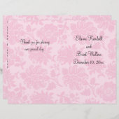 Viktorianisch Damask Hochzeitsprogramm (Vorne/Hinten)