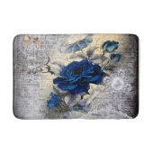 Viktorianisch Dark Blue Rose Ephemera Badematte (Vorderseite)