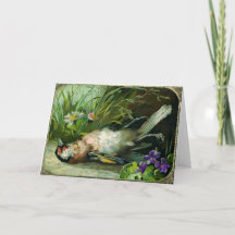 Viktorianisch Dead Bird Weihnachtskarte