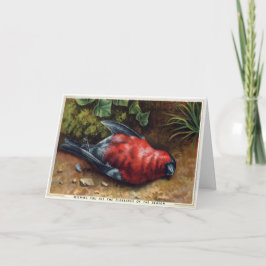 Viktorianisch Dead Bird Weihnachtskarte Feiertagskarte