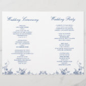 Viktorianisch Dusty Blue Floral Wedding Foto Progr (Rückseite)