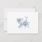 Viktorianisch Dusty Blue Französischer Garten Blum RSVP Karte (Rückseite)