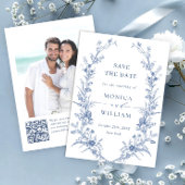 Viktorianisch Dusty Blue Französischer Garten Blum Save The Date