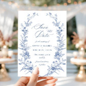 Viktorianisch Dusty Blue Französischer Garten Blum Save The Date