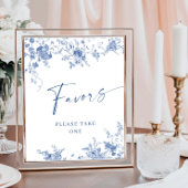 Viktorianisch Dusty Blue Französischer Garten Favo Poster