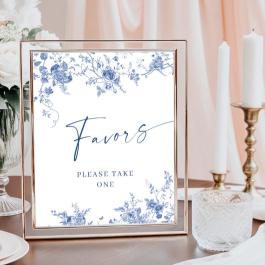 Viktorianisch Dusty Blue Französischer Garten Favo Poster