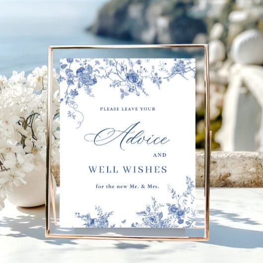 Viktorianisch Dusty Blue French Garden - Beratung Poster