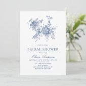 Viktorianisch Dusty Blue French Garden BRAUTPARTY Einladung (Stehend Vorderseite)