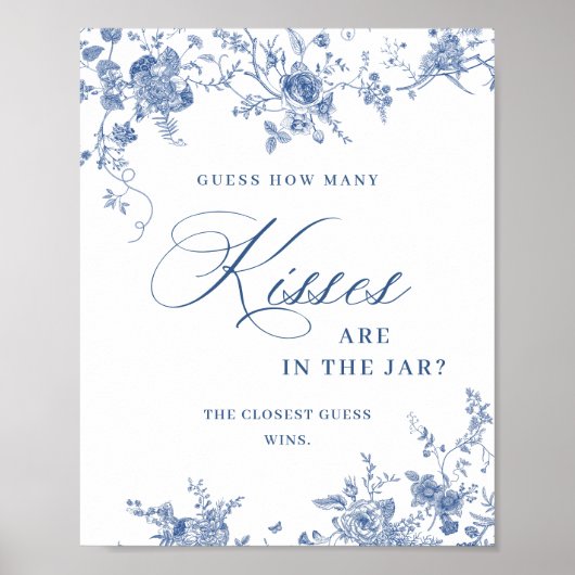 Viktorianisch Dusty Blue French Garden Brautparty Poster (Vorne)