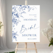 Viktorianisch Dusty Blue French Garden Brautparty Poster