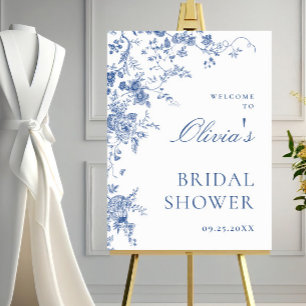 Viktorianisch Dusty Blue French Garden Brautparty Poster