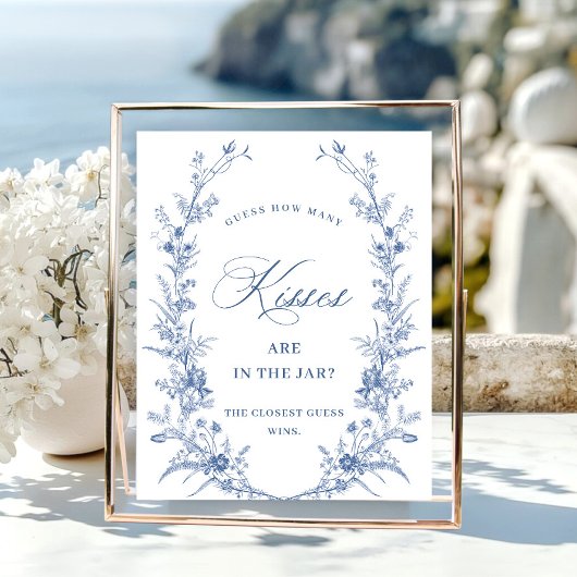 Viktorianisch Dusty Blue French Garden Brautparty Poster