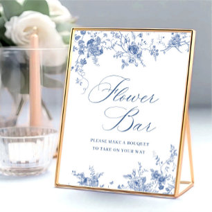 Viktorianisch Dusty Blue French Garden Brautparty Poster