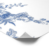 Viktorianisch Dusty Blue French Garden Brautparty Poster (Ecke)