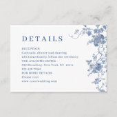 Viktorianisch Dusty Blue French Garden Hochzeiten  Begleitkarte (Vorderseite)