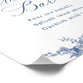 Viktorianisch Dusty Blue French Garden Mimosa Bar  Poster (Ecke)