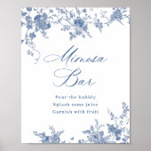 Viktorianisch Dusty Blue French Garden Mimosa Bar Poster (Vorne)