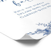 Viktorianisch Dusty Blue French Garden Mimosa Bar  Poster (Ecke)