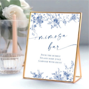 Viktorianisch Dusty Blue French Garden Mimosa Bar Poster