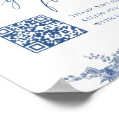 Viktorianisch Dusty Blue French Garden Wedding Sig Poster (Ecke)