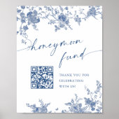 Viktorianisch Dusty Blue French Garden Wedding Sig Poster (Vorne)