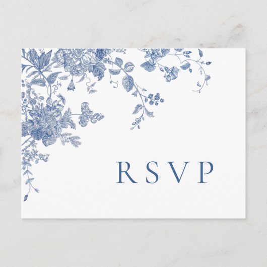 Viktorianisch Dusty Blue French Garden Wedding UAW Postkarte (Vorderseite)