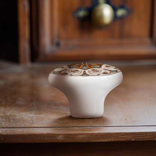 Viktorianisch Elegance Keramik Knoblauch Pull Keramikknauf