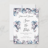 Viktorianisch Elegante Blume im Artdeco Art Collec Save The Date (Vorderseite)