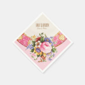 Viktorianisch Englisch Rose Garden Party Napkins Serviette (Ecke)