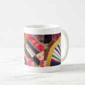 Viktorianisch-Era Crazy Quilt Squares Kaffeetasse (VorderseiteRechts)