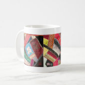 Viktorianisch-Era Crazy Quilt Squares Kaffeetasse (Vorderseite Links)