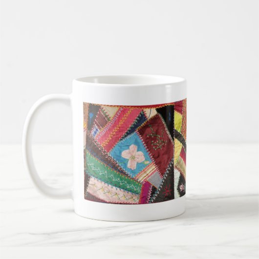 Viktorianisch-Era Crazy Quilt Squares Kaffeetasse (Links)