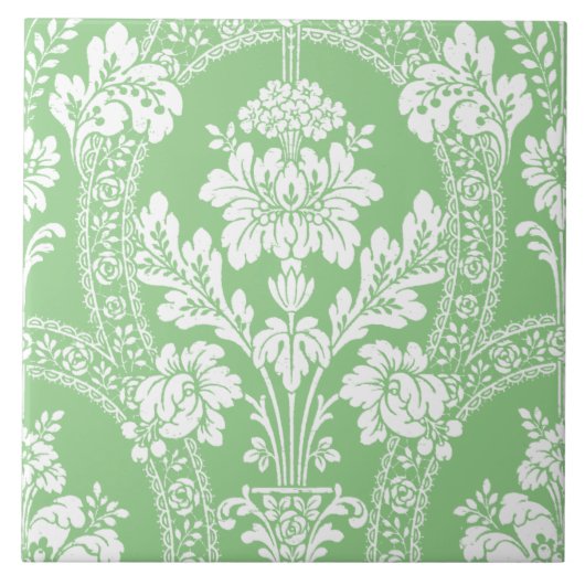 Viktorianisch Era Damask Blumenmuster Fliese (Vorderseite)